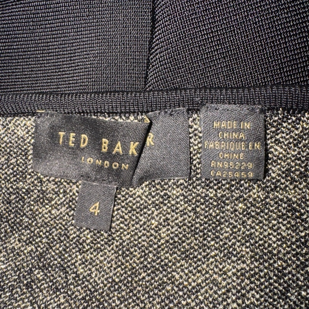 Ted Baker Black and gold Patterned Mini Dress - Picture 9 of 12